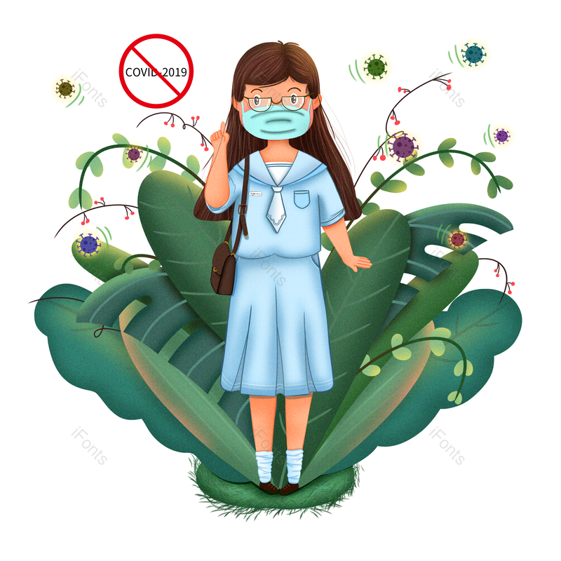 保护图片,动画片元素,病毒PNG,面具免抠素材